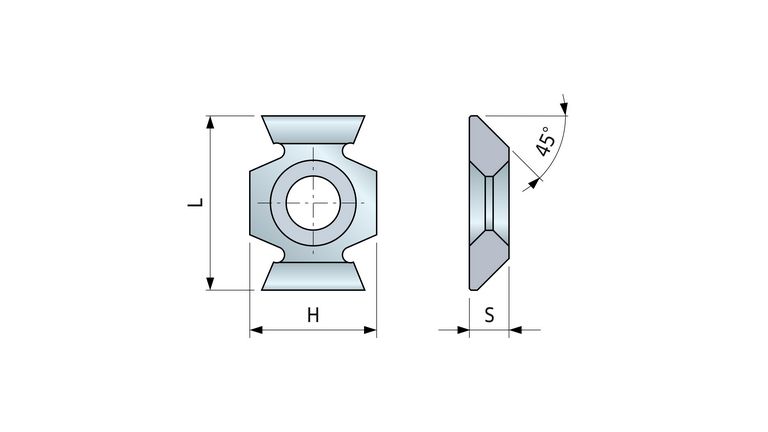 Placute pentru tesit la 45° - H20S (IG51M D/S) - Image 2