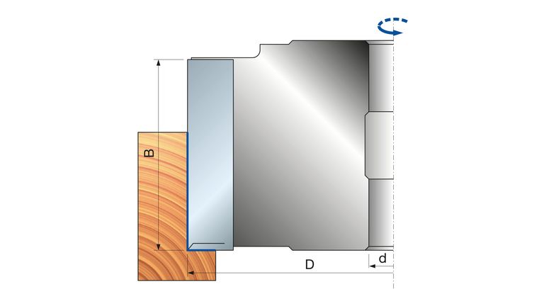 Freza pentru falturi cu posibilitatea de prelucrare a colturilor (C03.00 T193M) - Image 2