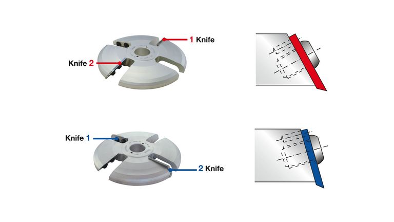 Freza pentru blaturi de usi cu dubla profilare, lungime profil 60 mm (TD52M TD52MD) - Image 3