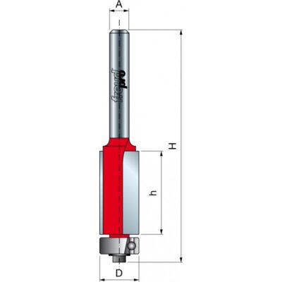 Freze pentru decupari cu rulment de copiere din seria PRO, diametrul cozii 6-8-12 mm (Gama 42-)
