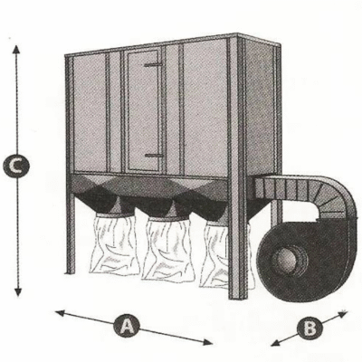 Filtru cu saci - Modelul de interior FC, fara ventilator (A89PF12)