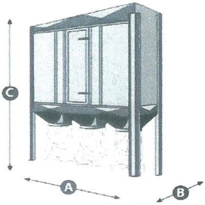 Filtru cu saci - Modelul de exterior FCI, fara ventilator (A89PF14)