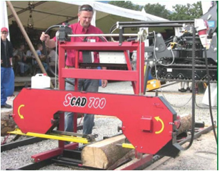 Ferăstrău panglică pentru debitat bușteni, model SCAD-700 (A02)