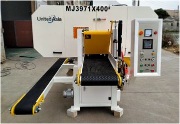 Ferăstrău panglică orizontal cu comandă numerică (CNC) pentru tăieri prin copiere MJ 3971x400 (A03)