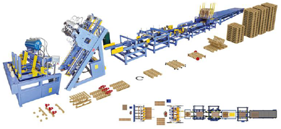 Linie automată de producere a paleților EURO, model EPAL (A05)