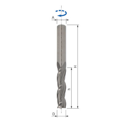 Freze integrale elicoidale pentru lemn, pal, mdf Z3 (SCH3UFN)