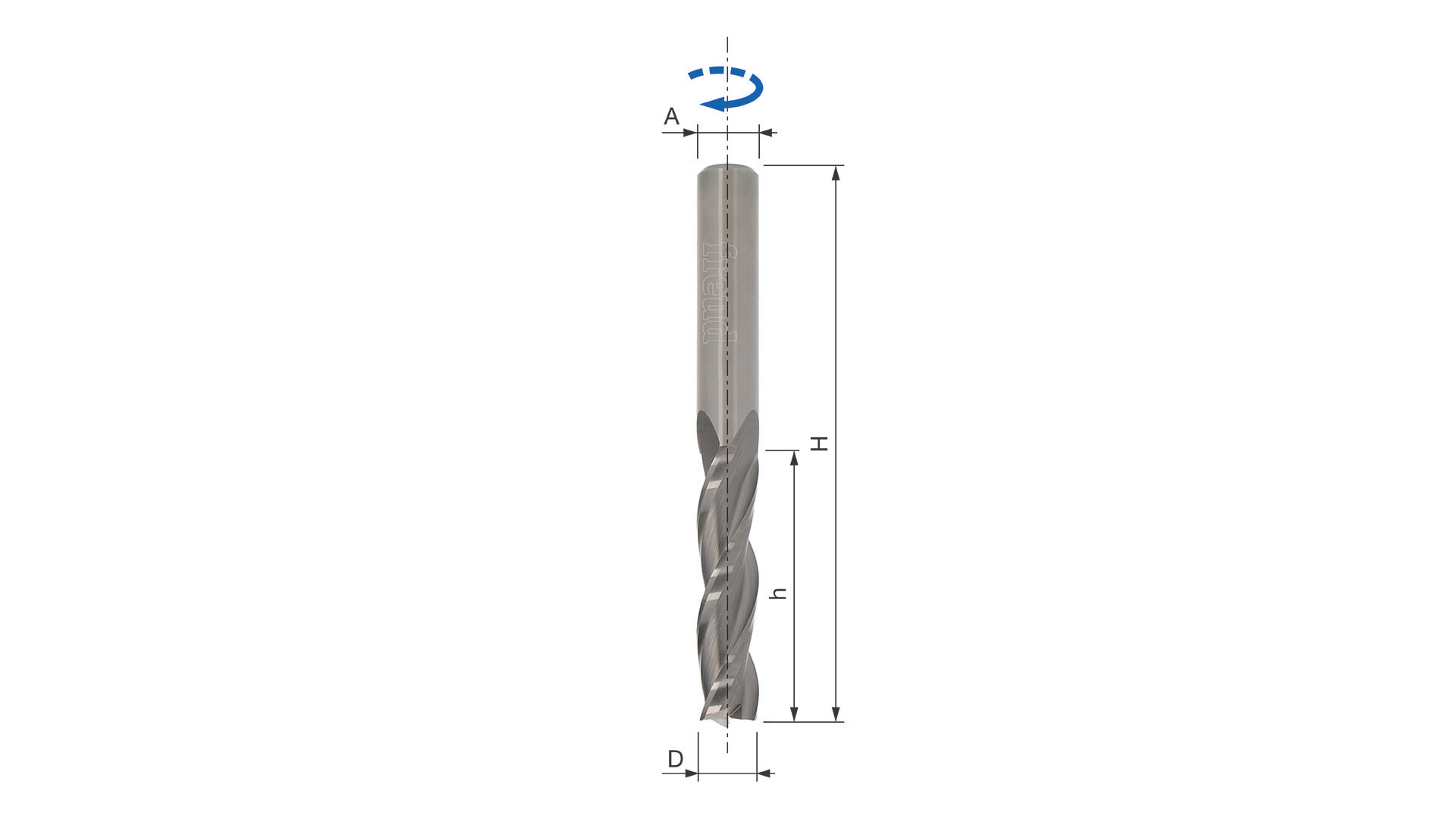 Freze integrale elicoidale pentru lemn, pal, mdf Z3 (SCH3UFN)
