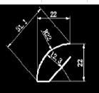 Freze pentru sfert de cerc convex (KWS) - Image 2